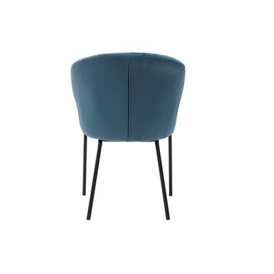 Chaise design en velours bleu REQUIEM - 45392 - 3662275103229
