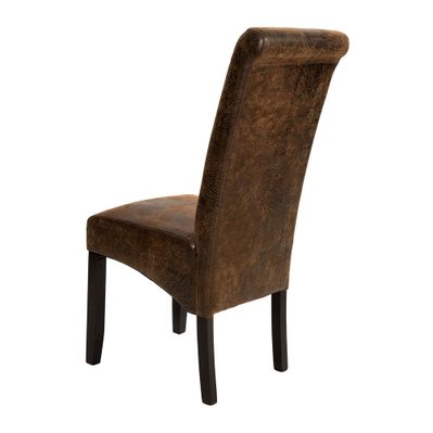 Lot de 2 chaises de salle à manger salon cuisine design aspect cuir marron foncé 1908012 - 1908012 - 3000131747765