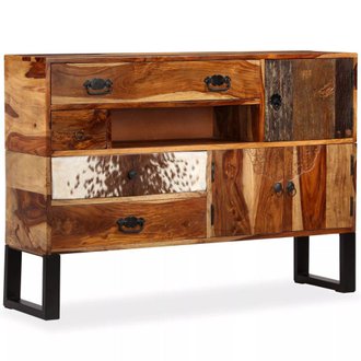 Buffet bahut armoire console meuble de rangement bois massif de sesham 115 cm 4402100