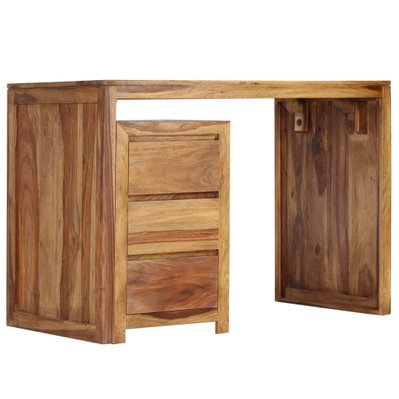 Bureau table meuble travail informatique bois massif de sesham 110 cm 0502148 - 0502148 - 3002302378839