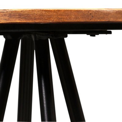 Lot de deux tabourets de bar design chaise siège bois massif de récupération et acier 1202193 - 1202193 - 3002327139682