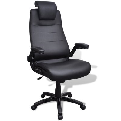 Fauteuil chaise siège de bureau pivotant réglable ergonomique avec accoudoir PVC noir 0502021 - 0502021 - 3000860294455