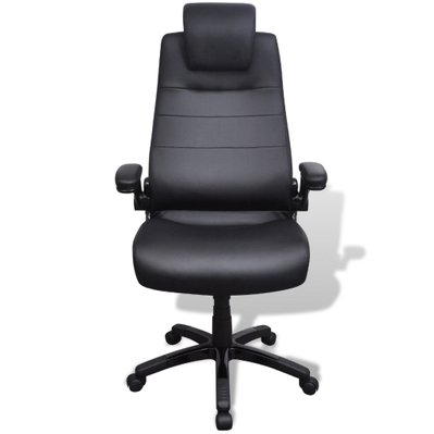 Fauteuil chaise siège de bureau pivotant réglable ergonomique avec accoudoir PVC noir 0502021 - 0502021 - 3000860294455