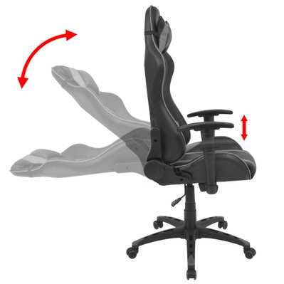 Fauteuil chaise chaise de bureau inclinable cuir artificiel gris 0502032 - 0502032 - 3000228805682