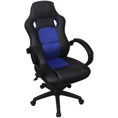 Fauteuil chaise chaise de bureau en cuir artificiel bleu 0502028 - 0502028 - 3002283344236