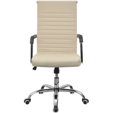 Fauteuil chaise chaise de bureau en cuir artificiel 55x63 cm crème 0502051 - 0502051 - 3002295995006