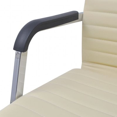 Fauteuil chaise chaise de bureau en cuir artificiel 55x63 cm crème 0502051 - 0502051 - 3002295995006