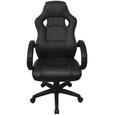 Fauteuil chaise chaise de bureau en cuir artificiel noir 0502036 - 0502036 - 3000022837834