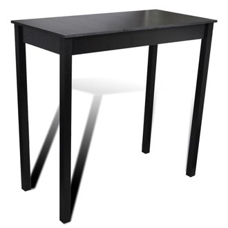 Table haute mange debout bar bistrot noir MDF 115 cm 0902115