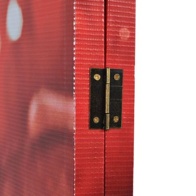 Paravent séparateur de pièce cloison de séparation décoration meuble pliable 228 cm rose rouge 0802057 - 0802057 - 3002378074499