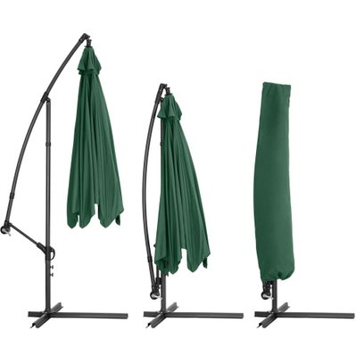 Parasol 350 cm avec housse de protection meuble jardin vert 2208122 - 2208122 - 3000134911309