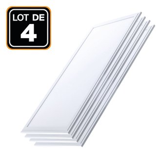 Dalle LED 1200x300 40W lot de 4 pcs Blanc Neutre 4000k Haute Luminosité - Plusieurs modèles disponibles