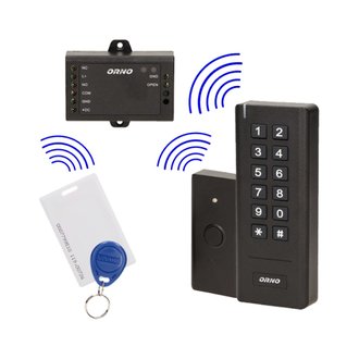 Digicode sans fil avec lecteur RFID, relais et bouton - ORNO