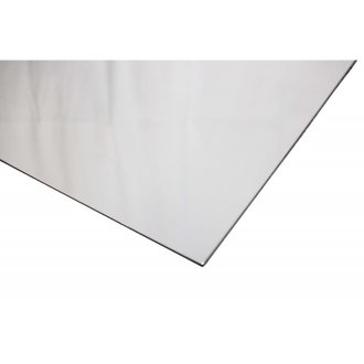 Crédence réversible en blanc satiné / blanc brillant  Blanc RAL 9016, E : 3 mm, l : 100 cm, L : 200 cm