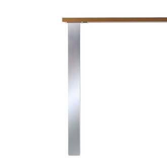 Pied de table carré brossé aspect inox L60 x H870