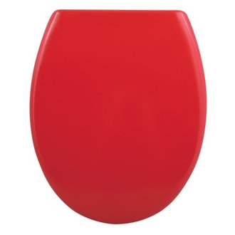 MSV Abattant WC Thermo Dur EASY CLEAN Rouge - Charnières Inox