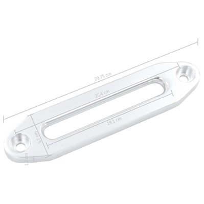 vidaXL Guide-câble Argenté 254 mm Aluminium pour treuil - 210457 - 8718475726166