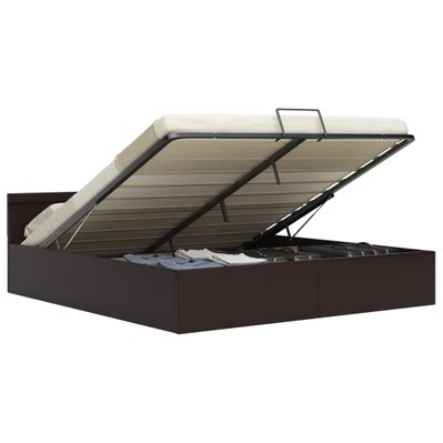 vidaXL Cadre de lit à rangement avec LED Gris Similicuir 160x200 cm - 285556 - 8719883748269
