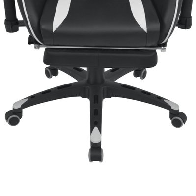 vidaXL Chaise de bureau inclinable avec repose-pied Blanc - 20169 - 8718475565246
