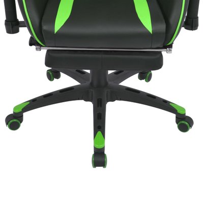 vidaXL Chaise de bureau inclinable avec repose-pied Vert - 20167 - 8718475565222