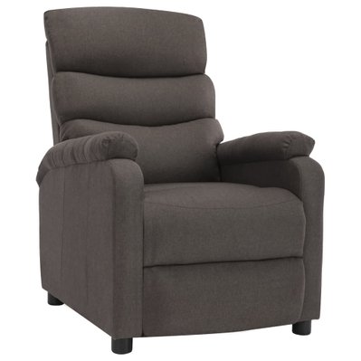 vidaXL Fauteuil inclinable Taupe Tissu - 321224 - 8720286028797