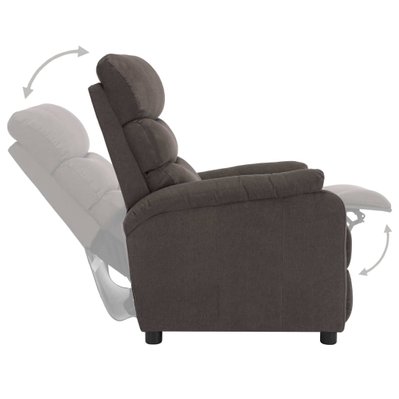 vidaXL Fauteuil inclinable Taupe Tissu - 321224 - 8720286028797