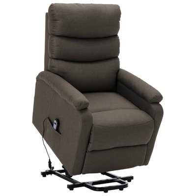 vidaXL Fauteuil inclinable Taupe Tissu - 321244 - 8720286028995