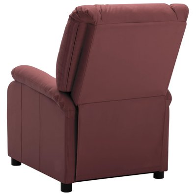 322440 vidaXL Recliner Wine Red Faux Leather - 322440 - 8720286052983