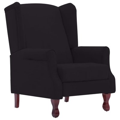 vidaXL Fauteuil chaise inclinable siège lounge design club sofa salon tv - Noir Tissu - 282210 - 8719883588940