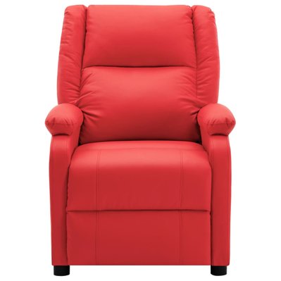 vidaXL Fauteuil chaise inclinable siège lounge design club sofa salon tv - Rouge Similicuir - 322441 - 8720286052990