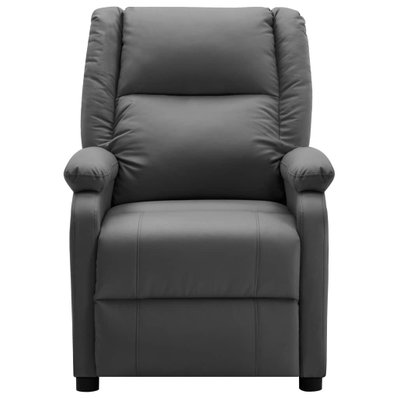 322439 vidaXL Recliner Anthracite Faux Leather - 322439 - 8720286052976
