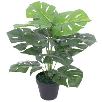 vidaXL Plante Monstera artificielle avec pot 45 cm Vert