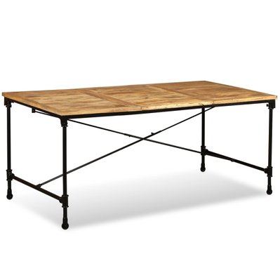 vidaXL Table de salle à manger Bois de manguier massif 180 cm - 243993 - 8718475528685