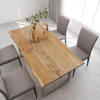 Table de salle à manger vidaXL en bois d'acacia massif - 180x90x76 cm