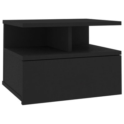 vidaXL Table de chevet flottante Noir 40x31x27 cm Aggloméré - 800407 - 8719883738130