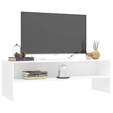 vidaXL Meuble TV Blanc 120 x 40 x 40 cm Aggloméré - 800036 - 8719883671970