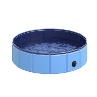 Piscine bassin chien diamètre 80 cm bleu