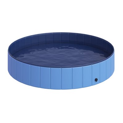 Piscine bassin chien diamètre 160 cm bleu - D01-015BU - 3662970065099