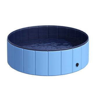 Piscine bassin chien diamètre 100 cm bleu