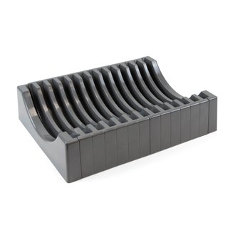 Emuca Porte-assiettes pour meuble avec capacité 13 assiettes., Plastique gris antracite, Plastique, 1 ut.
