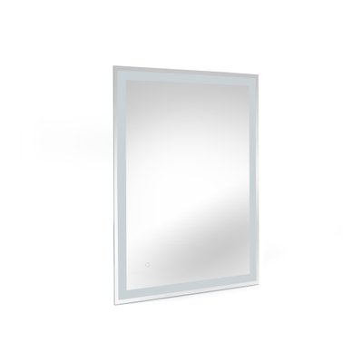 Emuca Miroir de salle de bain Hercule avec éclairage LED frontal et décoratif, rectangular 600 x 800 mm, AC 230V 50Hz, 45 W, - 5148320 - 8432393265476