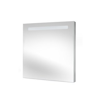 Emuca Miroir de salle de bain Pegasus avec éclairage frontal LED, rectangular 600 x 700 mm, AC 230V 50Hz, 6 W, Aluminium et