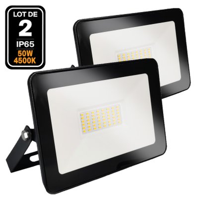 2 Projecteurs LED 50W Ipad Blanc neutre 4000K Haute Luminosité - 2431 - 7141269339043