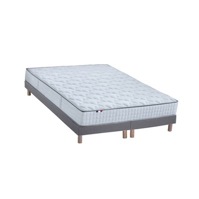 Ensemble Matelas Ressorts 7 zones COSMOS + Sommier - Made in France Dimensions - 160 x 200 cm, Sommier - Gris chiné - 3332990142772EAR3G105AB - 3332990142772