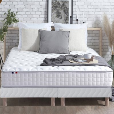 Ensemble Matelas Ressorts 7 zones COSMOS + Sommier - Made in France Dimensions - 160 x 200 cm, Sommier - Blanc - 3332990141737EAR3TI05AB - 3332990141737