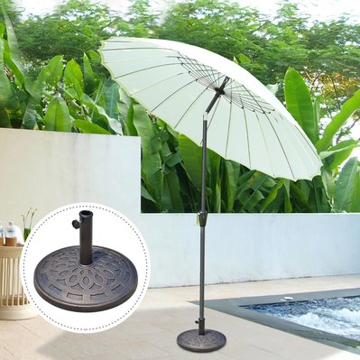 Pied de parasol résine imitation fonte bronze - 01-0898 - 3662970023907