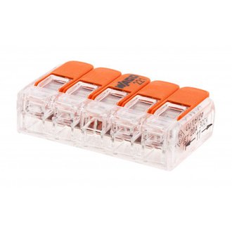 Pack de 3 bornes de connexion rapide à levier - 5 entrées - fil souple & rigide - S221