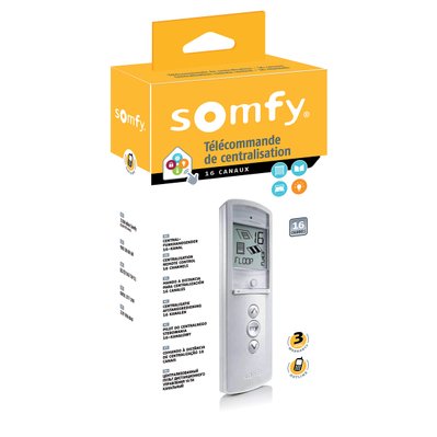 SOMFY 2401100 - Télécommande Telis 16 RTS Pure - Ecran LCD - Pour commander 16 moteurs ou 16 groupes de moteurs radio RTS - 2401100 - 3660849500627