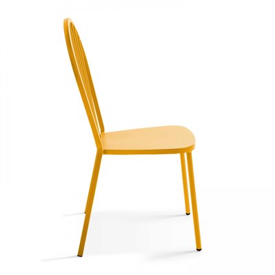 Chaise bistrot en métal jaune - 105147 - 3663095029423