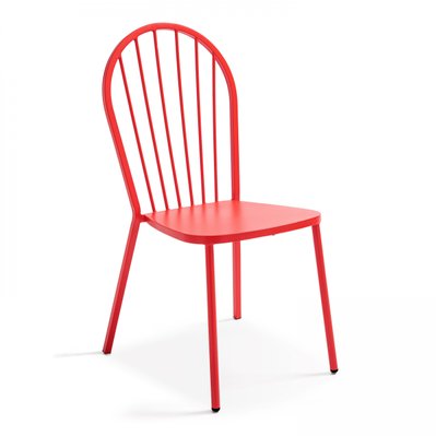 Chaise en acier rouge - 104087 - 3663095020741